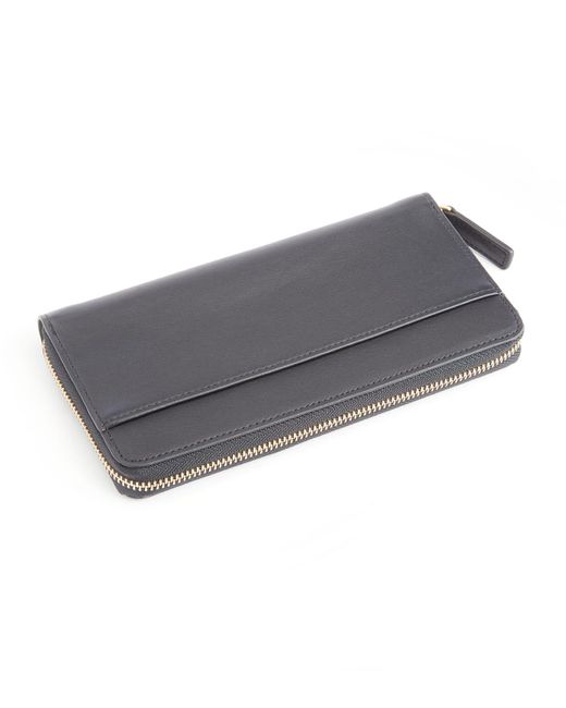 ROYCE New York Gray Rfid Blocking Continental Wallet, Personalized