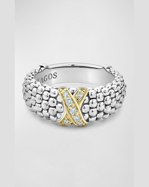Lagos Metallic Embrace Diamond-x Ring W/ 18k Gold