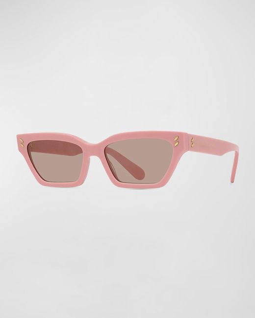 Stella McCartney Pink Stella Acetate Cat-eye Sunglasses