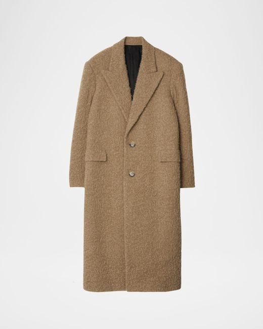 Burberry Natural Alpaca Wool Oversized Overcoat for men