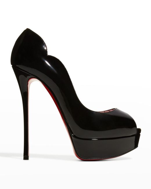 Christian louboutin lady peep patent red sole pump shop