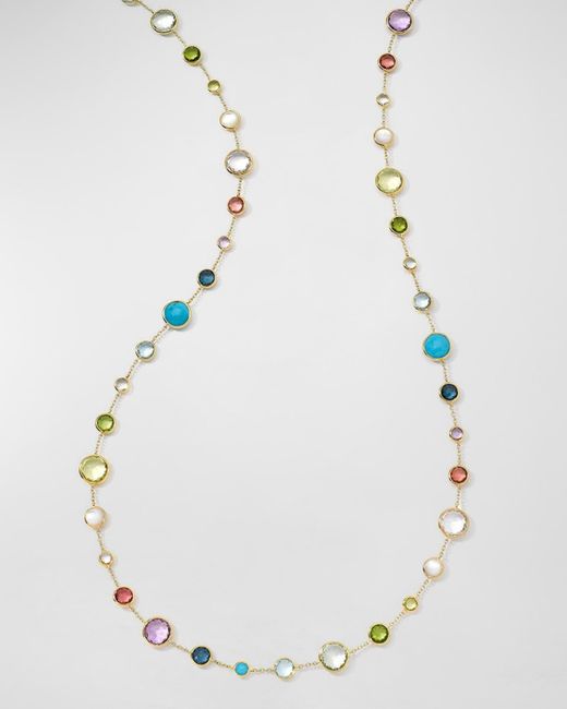 Ippolita White Lollitini Long Necklace In 18k Gold