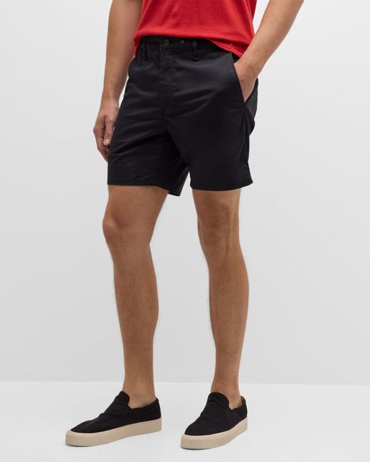 Rag & Bone Black Standard Chino Shorts for men