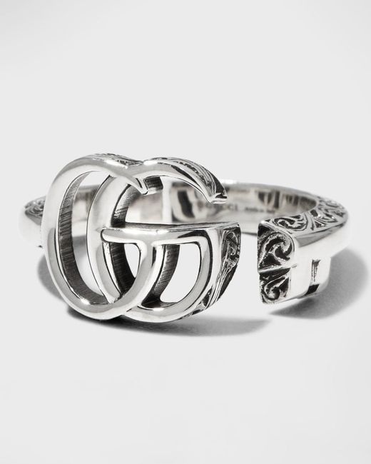 Gucci Metallic GG Marmont Key Sterling Silver Ring