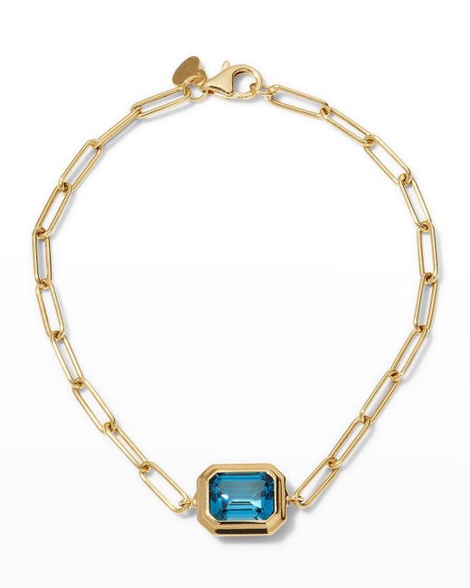 Goshwara Metallic 18k Manhattan London Blue Topaz Bracelet