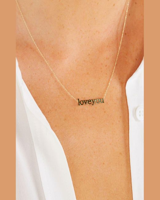 Jennifer Meyer White 18k Love You Necklace