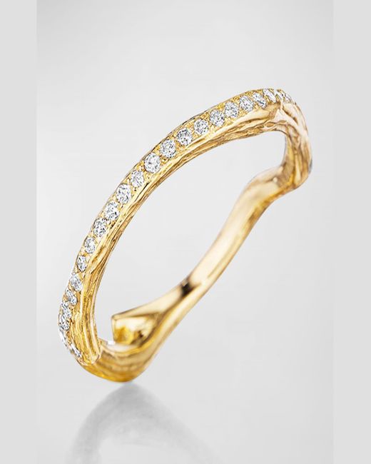 Mimi So Metallic 18k Diamond Twig Wonderland Ring, Size 7