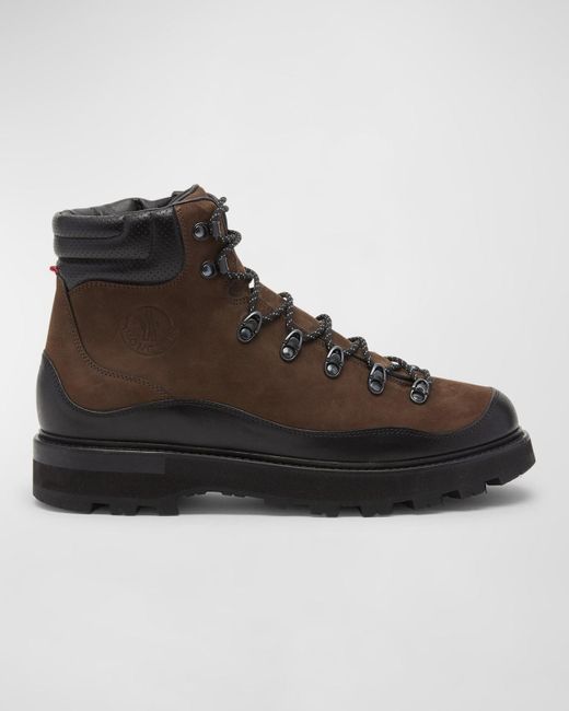Moncler Peka Trek Suede Hiking Boots in Brown for Men | Lyst