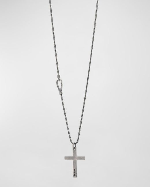 MARCO DAL MASO White The Cross Pendant Necklace for men