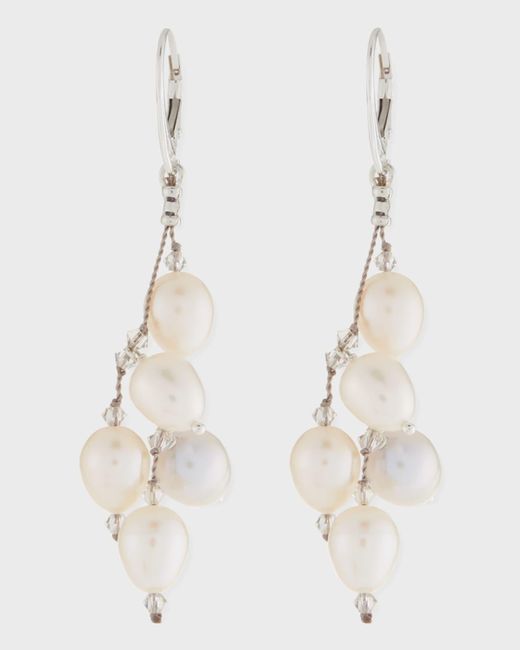 Margo Morrison Natural Five-pearl Drop Earrings
