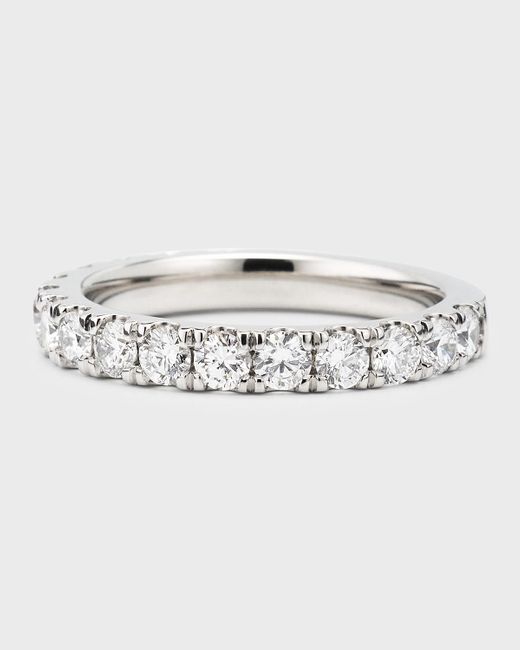 Neiman Marcus Metallic Lab Grown Diamond Platinum Round-Cut Eternity Ring, Size 7.5, 1.4Ctw