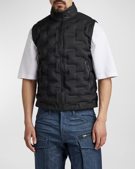 G-Star RAW Black 3d Inflatable Body Warmer for men
