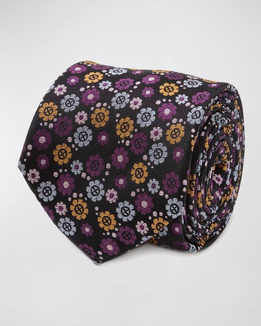 Cufflinks Inc. Multicolor X-men Floral Silk Tie for men