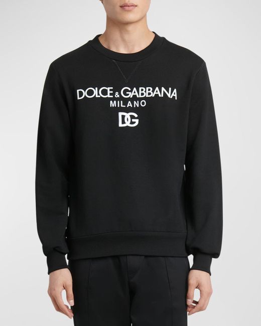 Dolce & Gabbana Black Milano Logo Sweatshirt for men