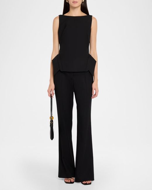 Rohe Black Deconstructed Wool-Blend Top