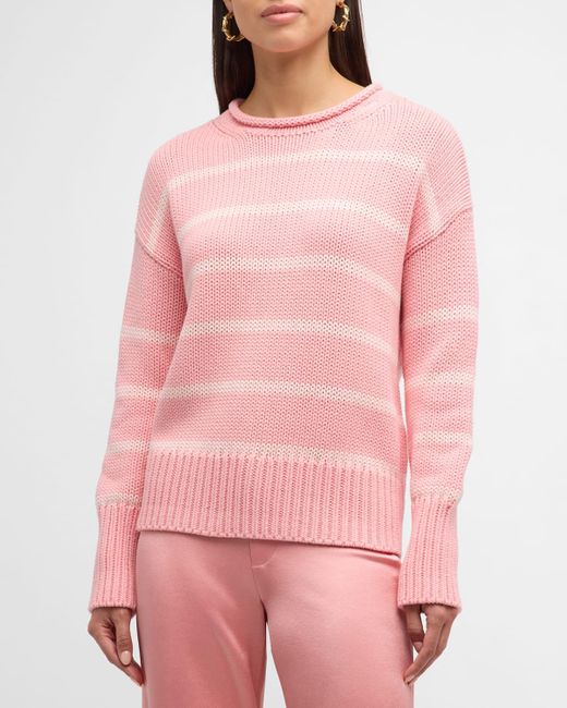 La Ligne Pink Marina Striped Sweater