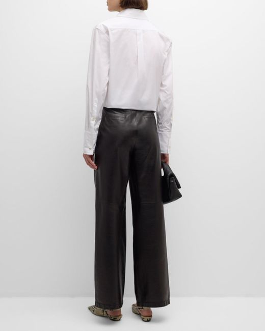 Co. White Fitted Button-Down Tton Shirt