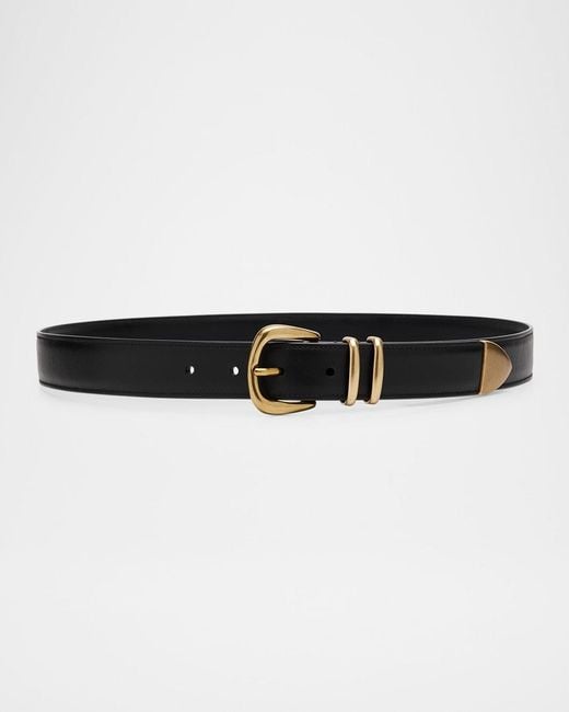 A.L.C. Black Carson Leather Belt