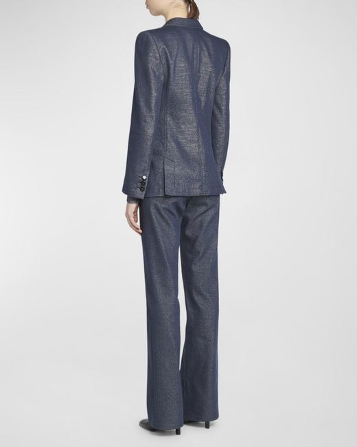 Giorgio Armani Blue Single-Button Blazer Jacket