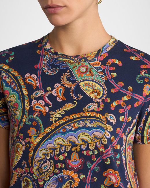 Etro Multicolor Slim Paisley T-Shirt