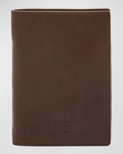 Il Bisonte Brown Cestello Medium Vertical Bifold Wallet for men