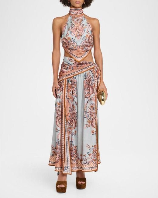 Zimmermann Pink Aster Scarf Top