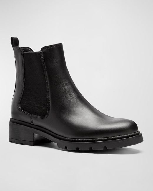 La Canadienne Black Sorento Leather Chelsea Ankle Boots