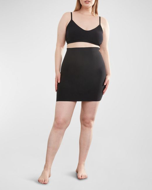 Commando Highrise Tech Control Half Slip in Black Lyst