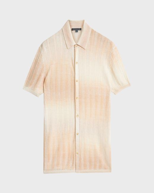 John Varvatos Natural Santiago Gradient Striped Button-Down Shirt for men