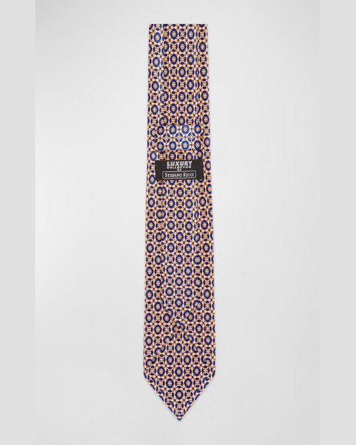 Stefano Ricci Multicolor Silk Medallion-print Tie for men