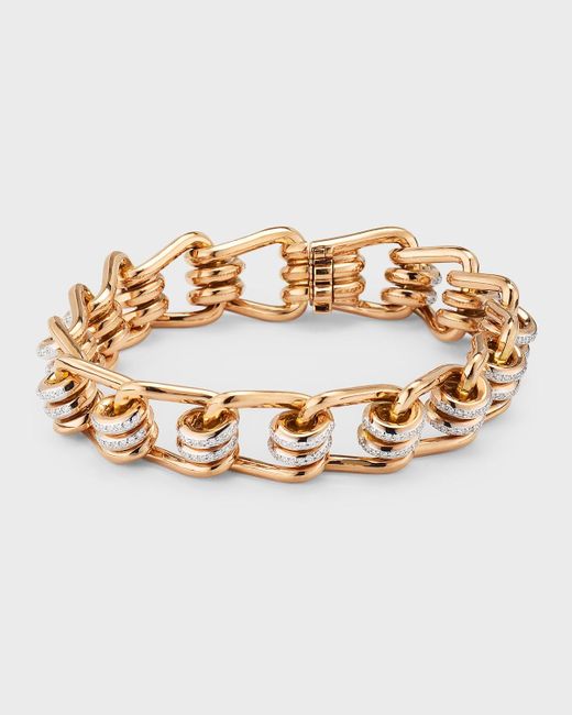 Walters Faith Metallic 18k Rose Gold Huxley Diamond Coil Link Bracelet