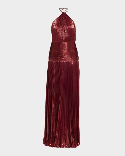 game of thrones halter dress Flirt Frill Trim Halter Maxi Dress Wine main image 1
