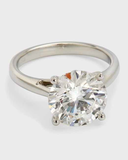 Neiman Marcus White Lab Grown Diamond Round Solitaire Ring, 4.0Tcw