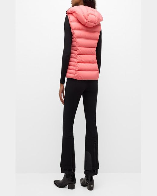 Moncler Pink Aliterse Hooded Puffer Vest