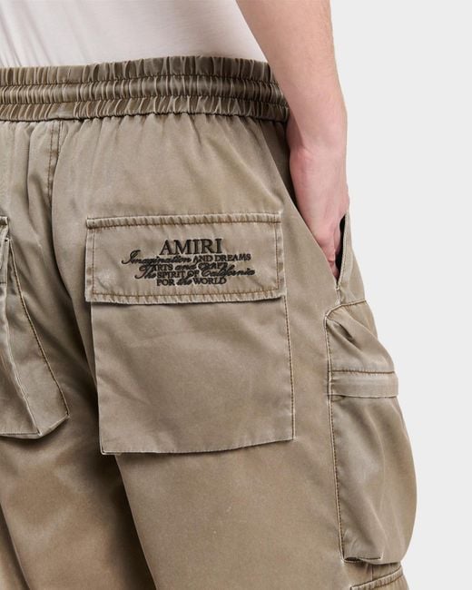 Amiri Natural Logo Drawstring Cargo Pants for men
