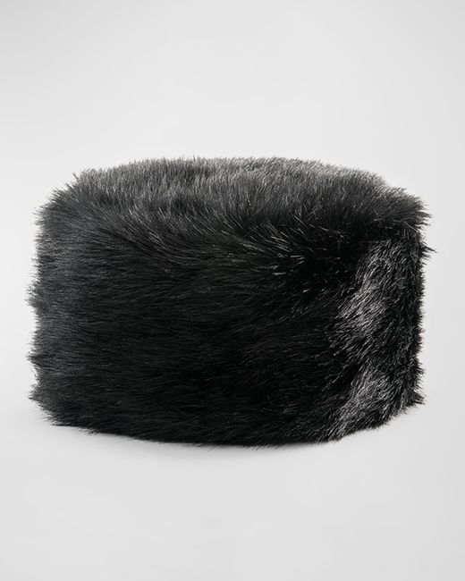 Fabulous Furs Black Faux Fur Cossack Hat