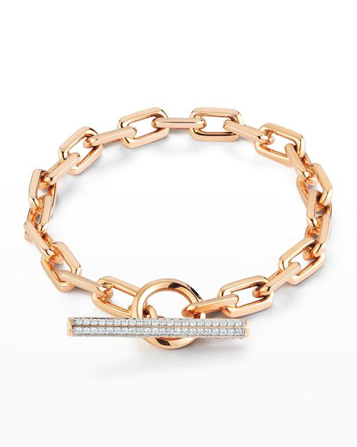 Walters Faith Multicolor 18k Rose Gold And Diamond Chain Link Toggle Bracelet