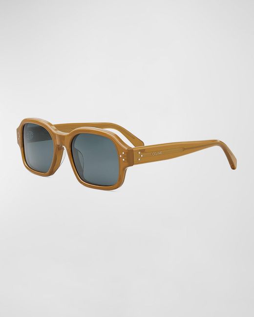 Céline Blue Bold 3-dot Acetate-nylon Square Sunglasses for men
