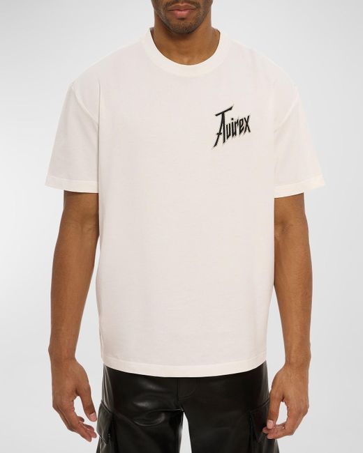 Avirex White Dragon Short-Sleeve Crewneck T-Shirt for men