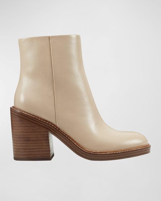 Marc Fisher Natural Haleena Leather Ankle Boots