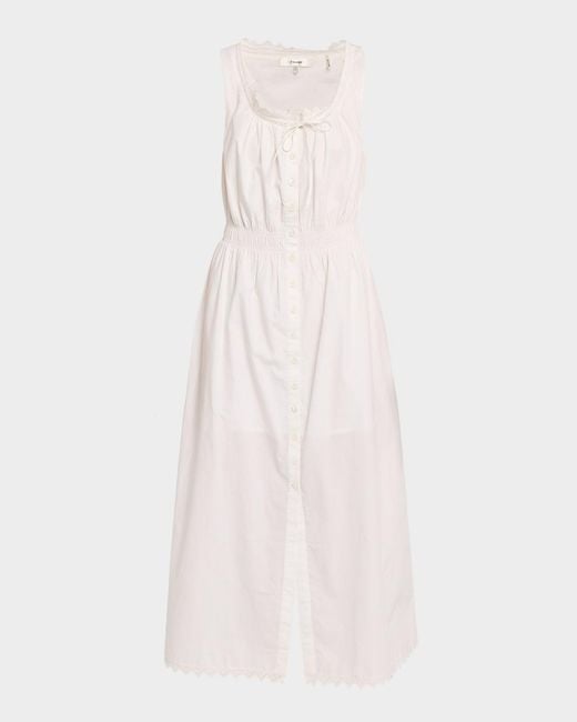 FRAME The Serene Midi Dress in Pink | Lyst