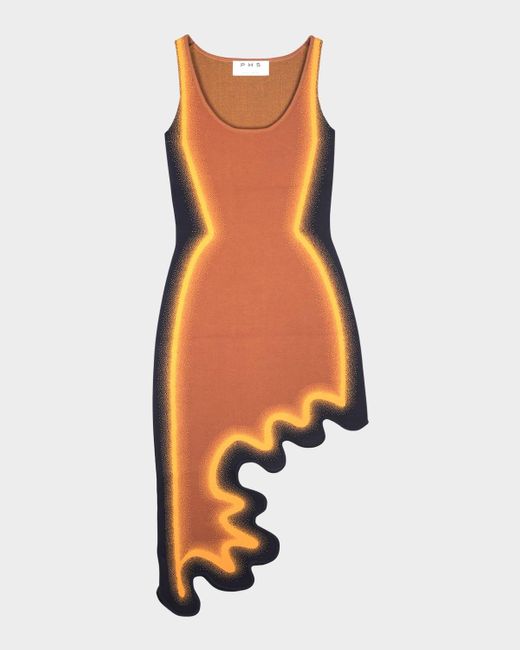 plus size birthday dress ASYMMETRIC RUCHED JERSEY MAXI DRESS IN ORANGE-BELLA GALVAN main image 1