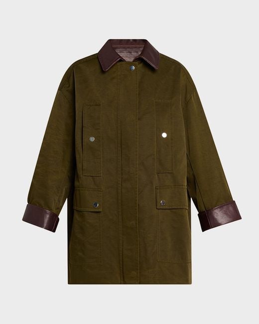 A.L.C. Green Theo Oversized Barn Jacket