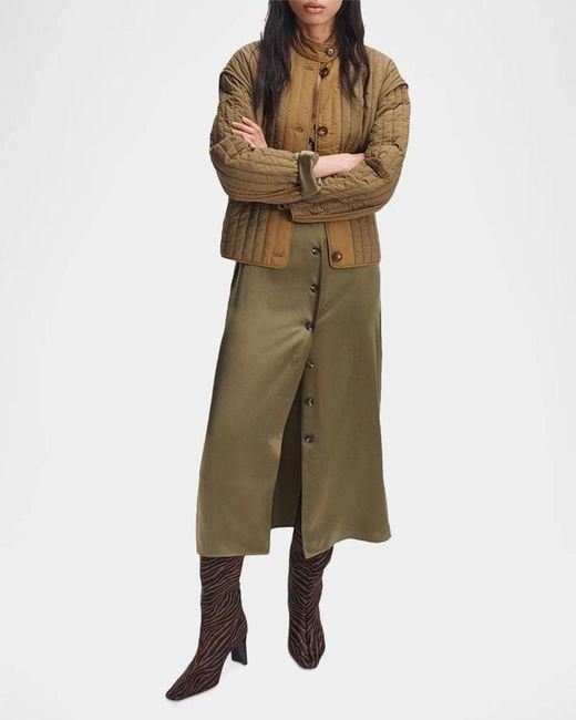 Rag & Bone Brown Vito Quilted Liner Jacket