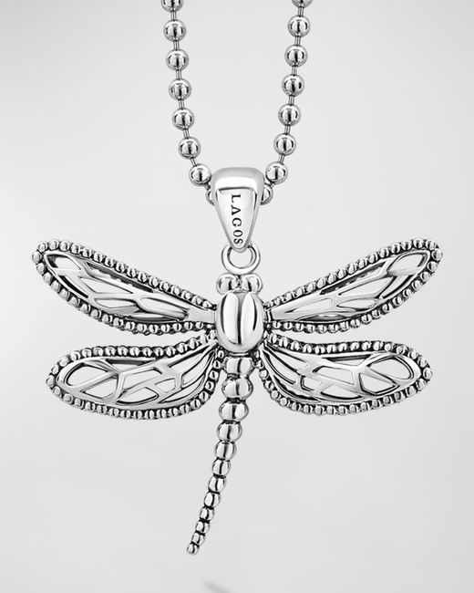Lagos Metallic Rare Wonders Dragonfly Pendant Necklace
