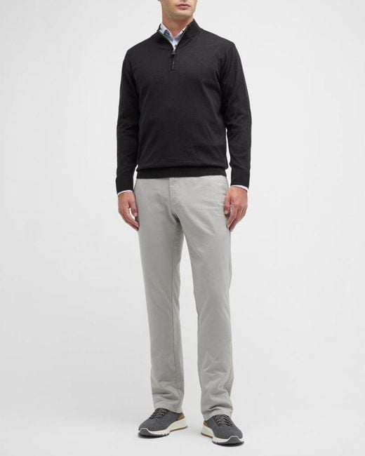 Peter Millar Gray Apos;S Pilot Flat Front Trousers for men