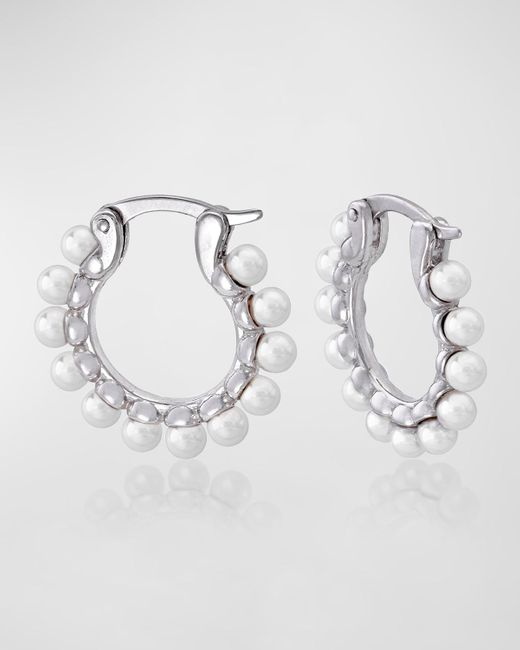 Majorica Metallic Ada Pearl Huggie Earrings