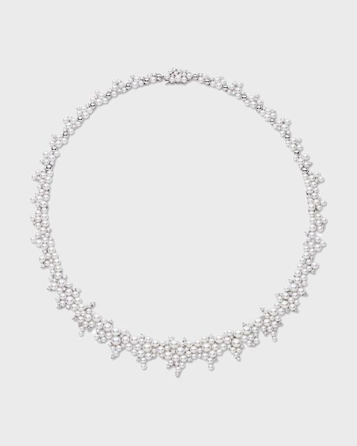 Paul Morelli Lagrange 18k White Gold Pearl And Diamond Necklace