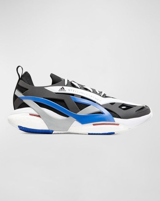 Adidas By Stella McCartney Blue Asmc Solarglide Cutout Runner Sneakers