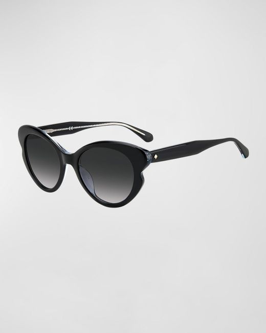 Kate Spade Elina Gradient Acetate Cateye Sunglasses in Black Lyst
